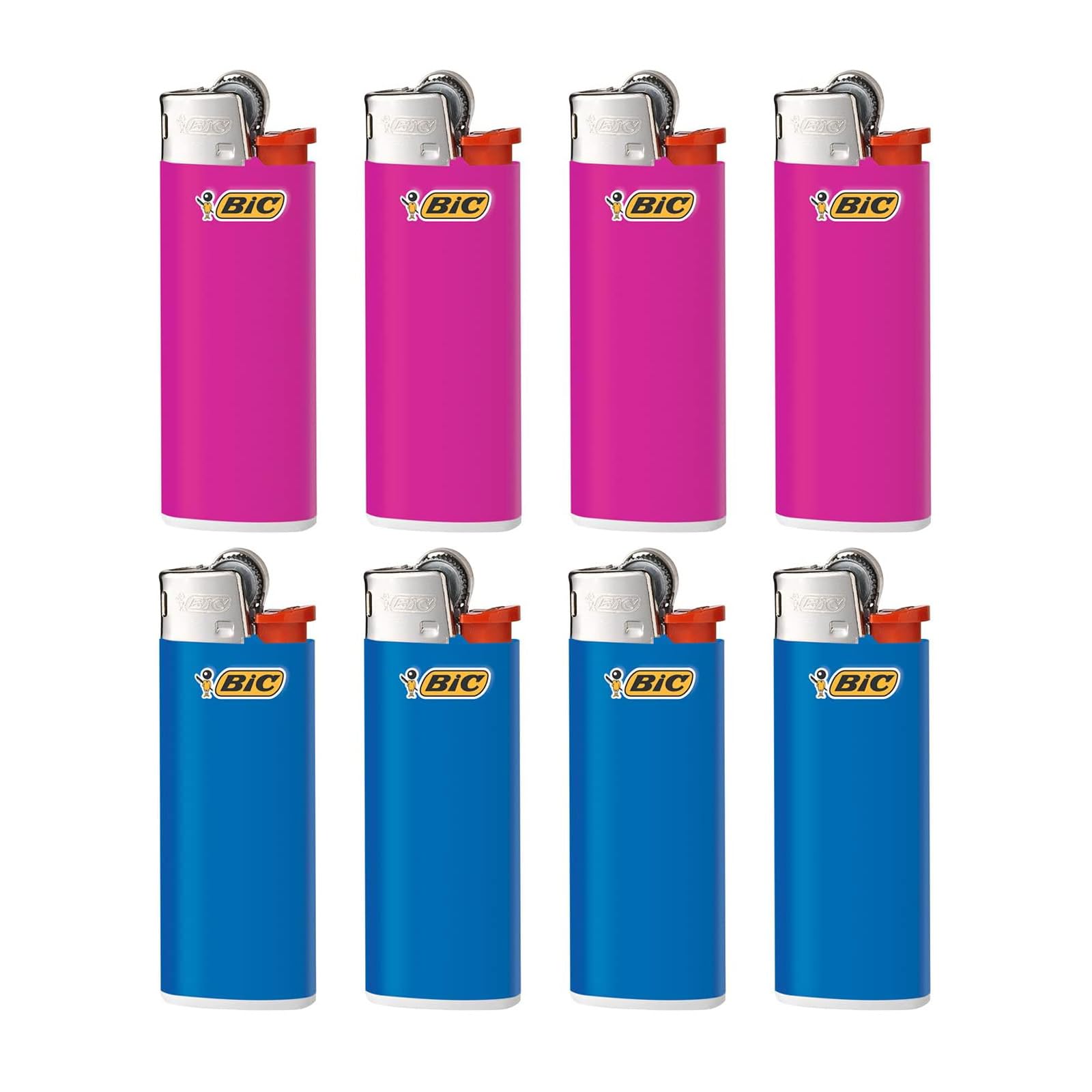 ビック(Bic) ライター J25 ミニ 使い捨て やすり ピンク ブルー 各4本×2セット(8本セット) J25L-PSB AM