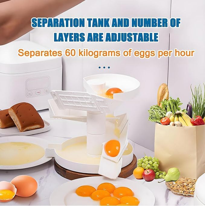 Yolk Egg White Separator, Adjustable Quick Separation Tool for Baking, Easy to Clean Egg Filter for Restaurants and Home Use