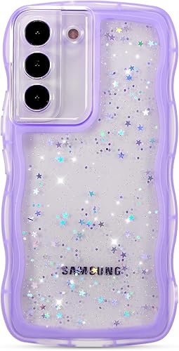 Miniatura 68 de ZTOFERA Funda protectora para Samsung Galaxy A14 4G/5G de 6.6", ondulada, con brillantina de estrella, poliuretano termoplástico transparente, suave