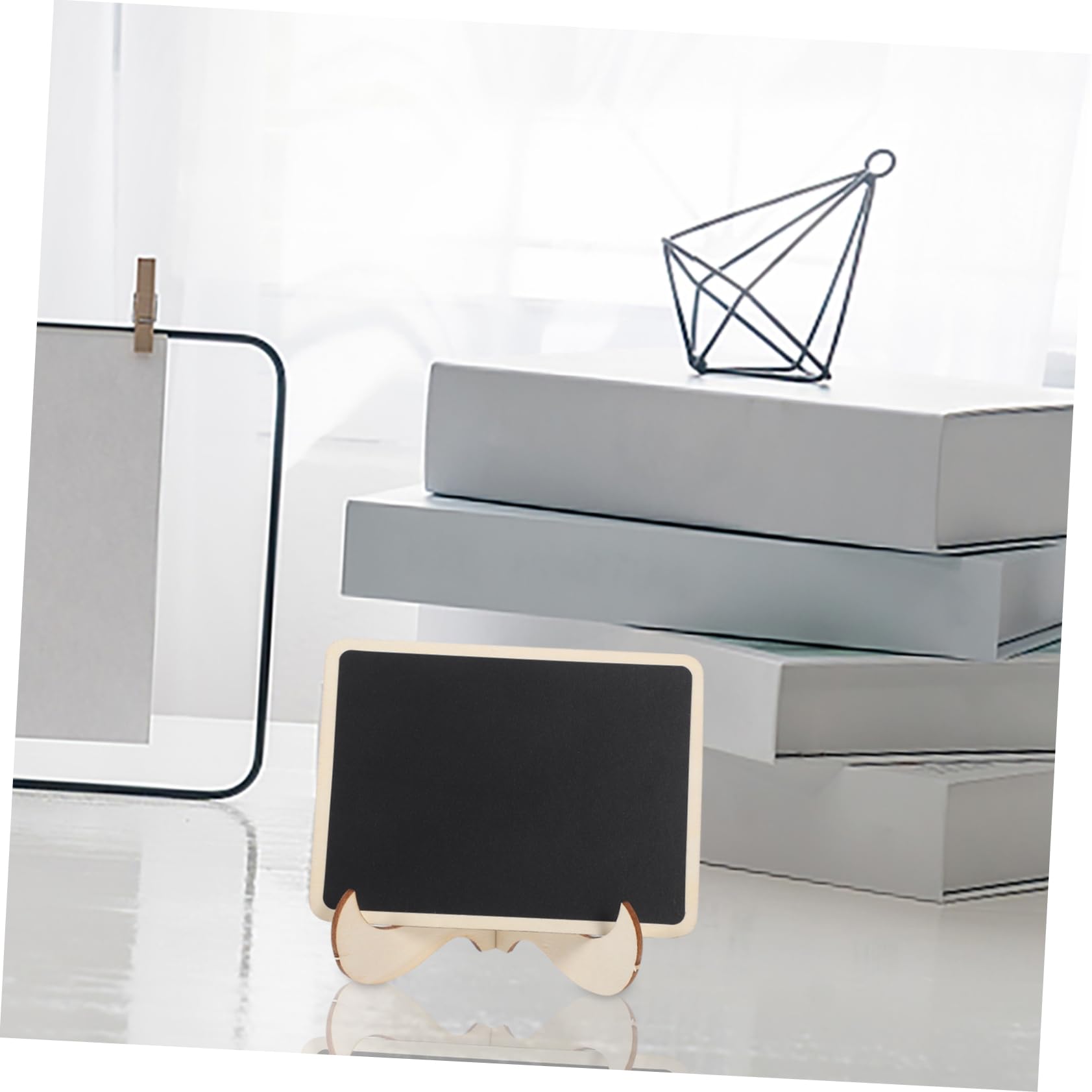 HOMSFOU 4 Set Mini Lavagne Piccole per Decorazioni Completo con Lavagnette Pellicole e per Matrimoni e Uffici Cancellabili e Facili