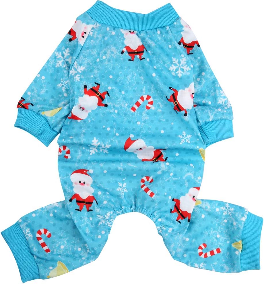 Christmas Dog Pajamas Clothes Pet Costume Apparel Xmas Coat Jumpsuit
