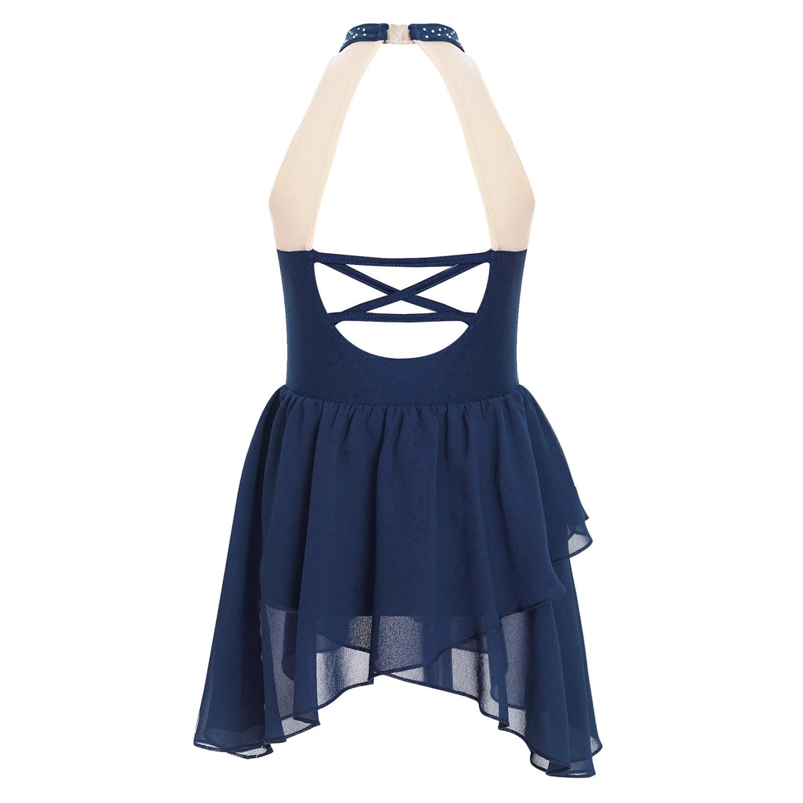 Gymnastikanzug Mädchen Ballettanzug Tutu Tanzkleid Ärmellos Tanzkleid Ballerina Gymnastikanzug Bühnenkostüm(White,12)