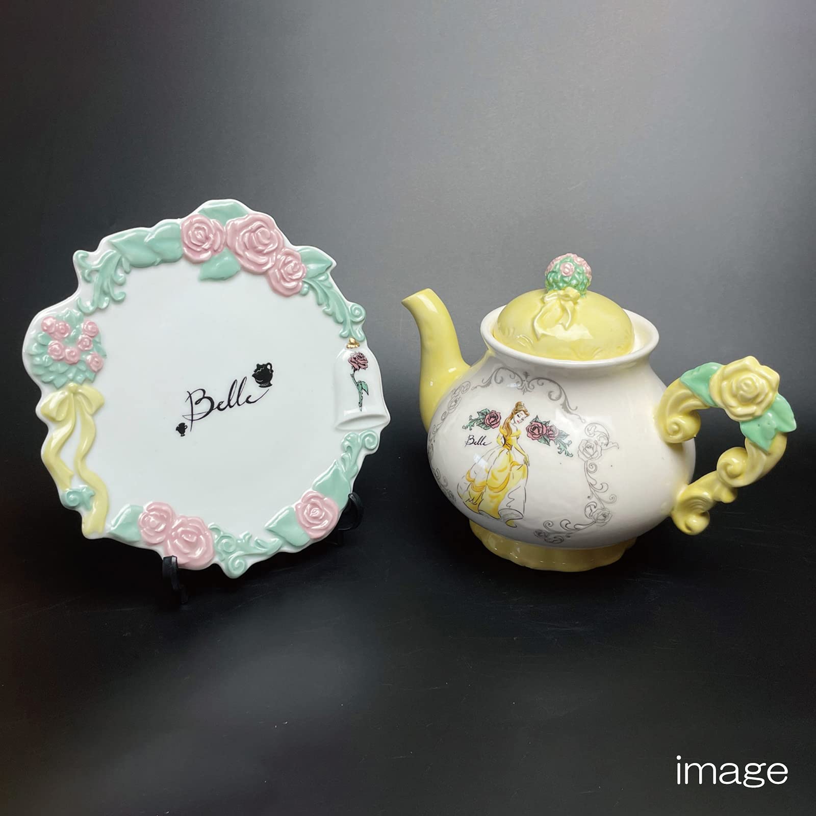 Amazon｜サンアート ディズニー 「 美女と野獣 」 プレート 皿 約17cm