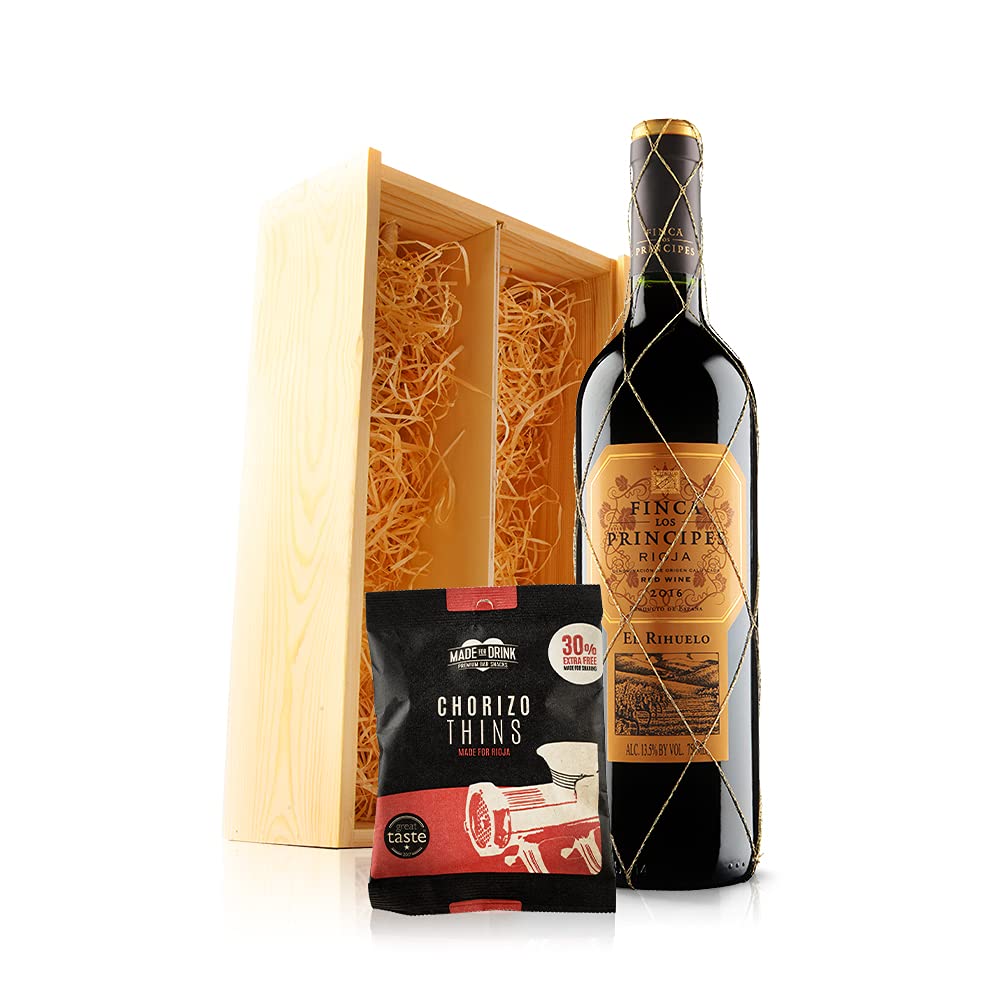 Premium Rioja Red Wine & Chorizo in Wooden Gift Box - Virgin Wines
