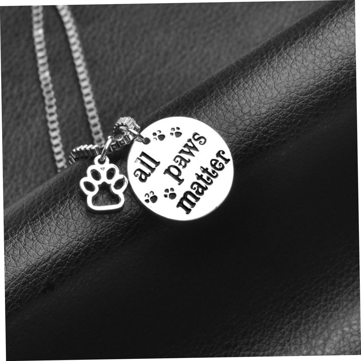 TOYANDONA 2pcs Pet Necklace Dog Tag Pendant Paws Matter Letter Design for Fashion Pet Jewelry