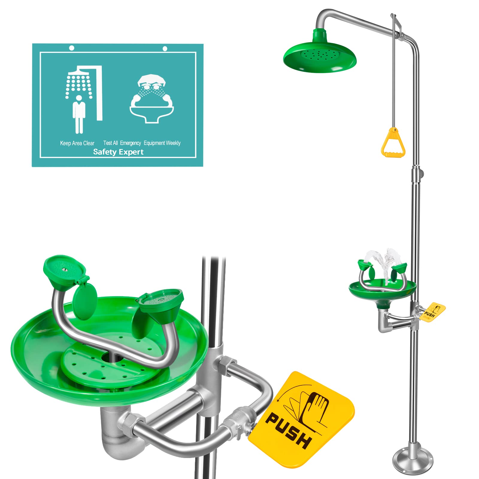 Buy Huanyu Emergency Eyewash Station with Shower Combination Shower