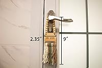 Vista 6 de Decocove In Use Vacant sign - Door Hanger Sign for Home, Office, Restroom, Conference Room and Bathroom - Farmhouse Rustic Boho Decor - Bathroom