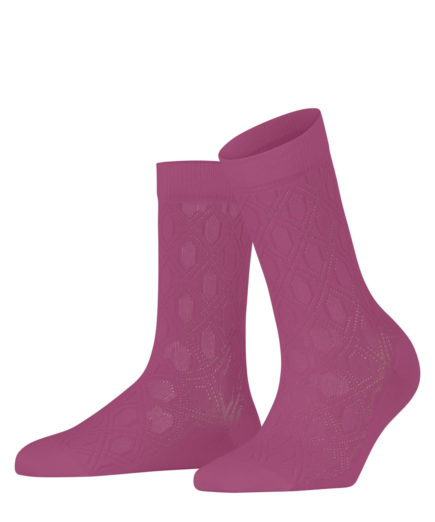 FALKE Women's Evolute W So Cotton Patterned Socks 1 Pair, Pink Candy 8052, 2.5-5