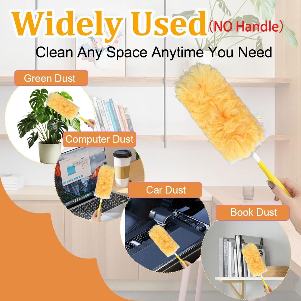 30Pack Heavy Duty Duster Refills（No Handle）, Unscented Disposable Dusters Refill Kit for Cleaning Dusting Furniture Blind Ceiling Fan