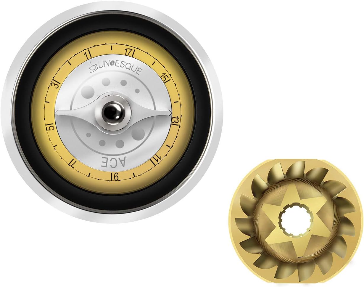JUNOESQUE Manual Burr Coffee Grinder with Titanium-Coated Carbon Steel Burr, Consistency Grinding