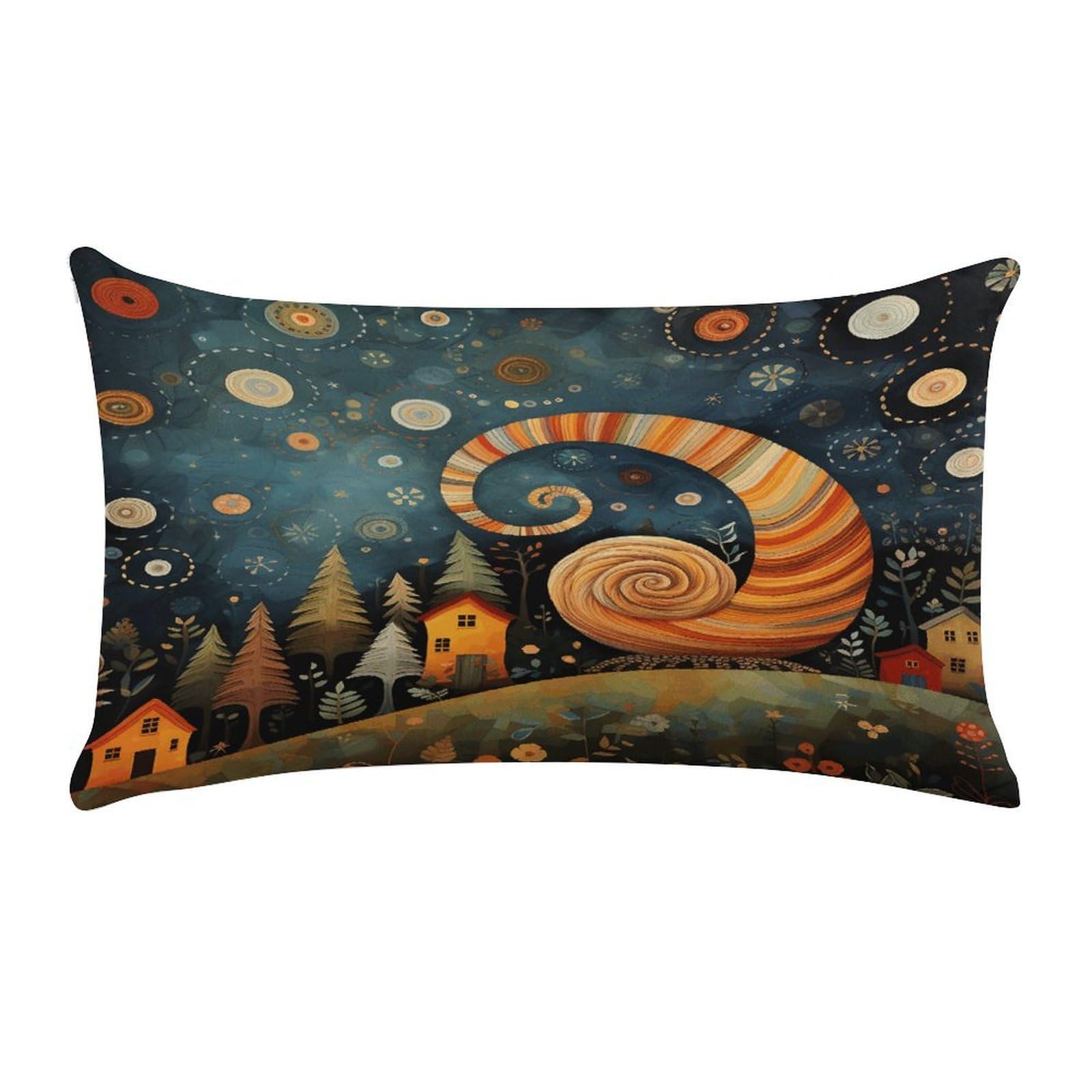 Adfgyerh Style Snail Element Picture Pillow Covers，20X12inch,Invisible Zipper Design，Throw Pillow Cover,Short Plush，Ultra-Soft Fabric On Both Sides Home Decor，For Home Sofa Couch