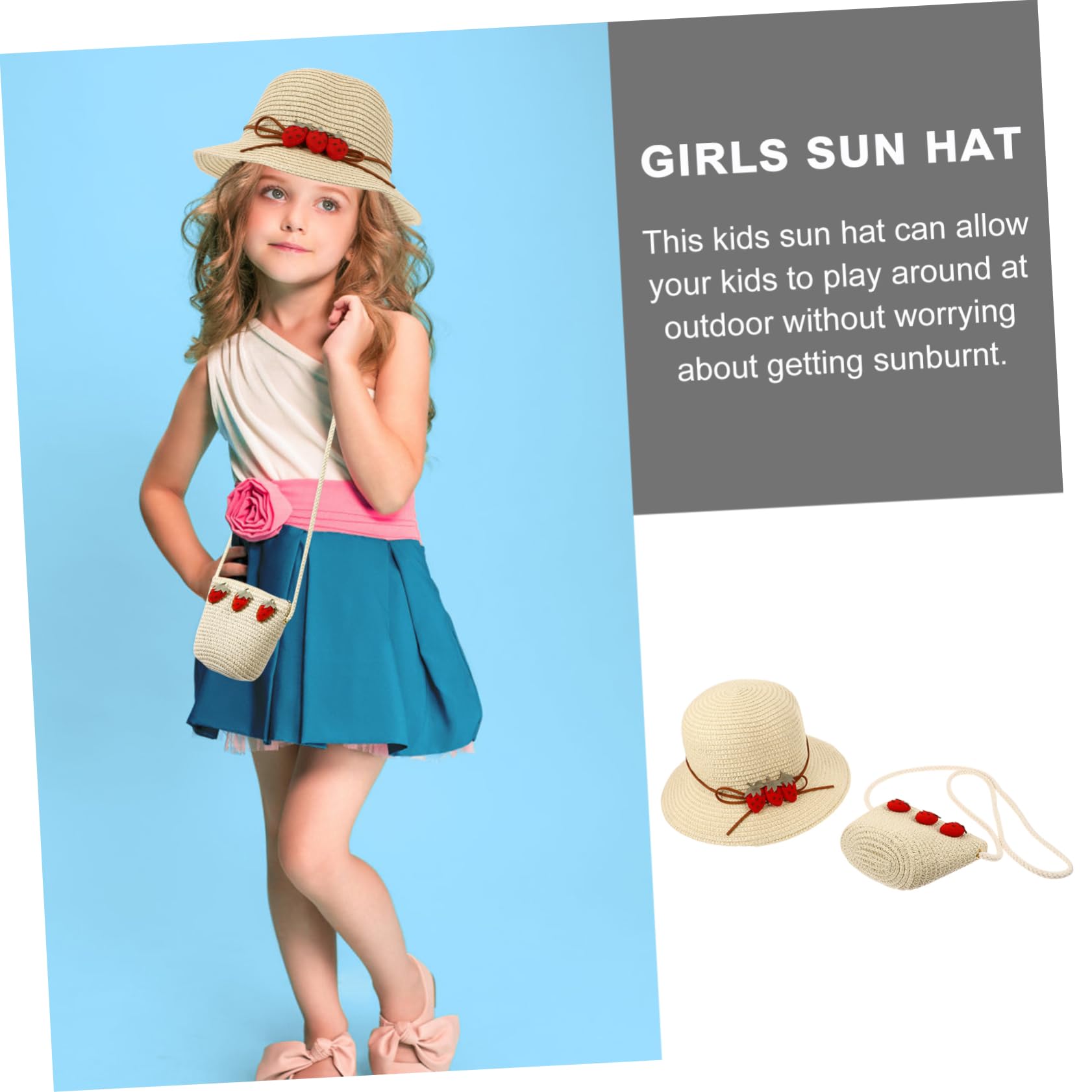CALLARON Tote De Sombrero Tejido Sombrero De Ropa Sombreros De Sol Tapa Sombrero De Sombrero De De Los Hombres Sombreros para Mujer Bolso De Hombro Rosa Papel