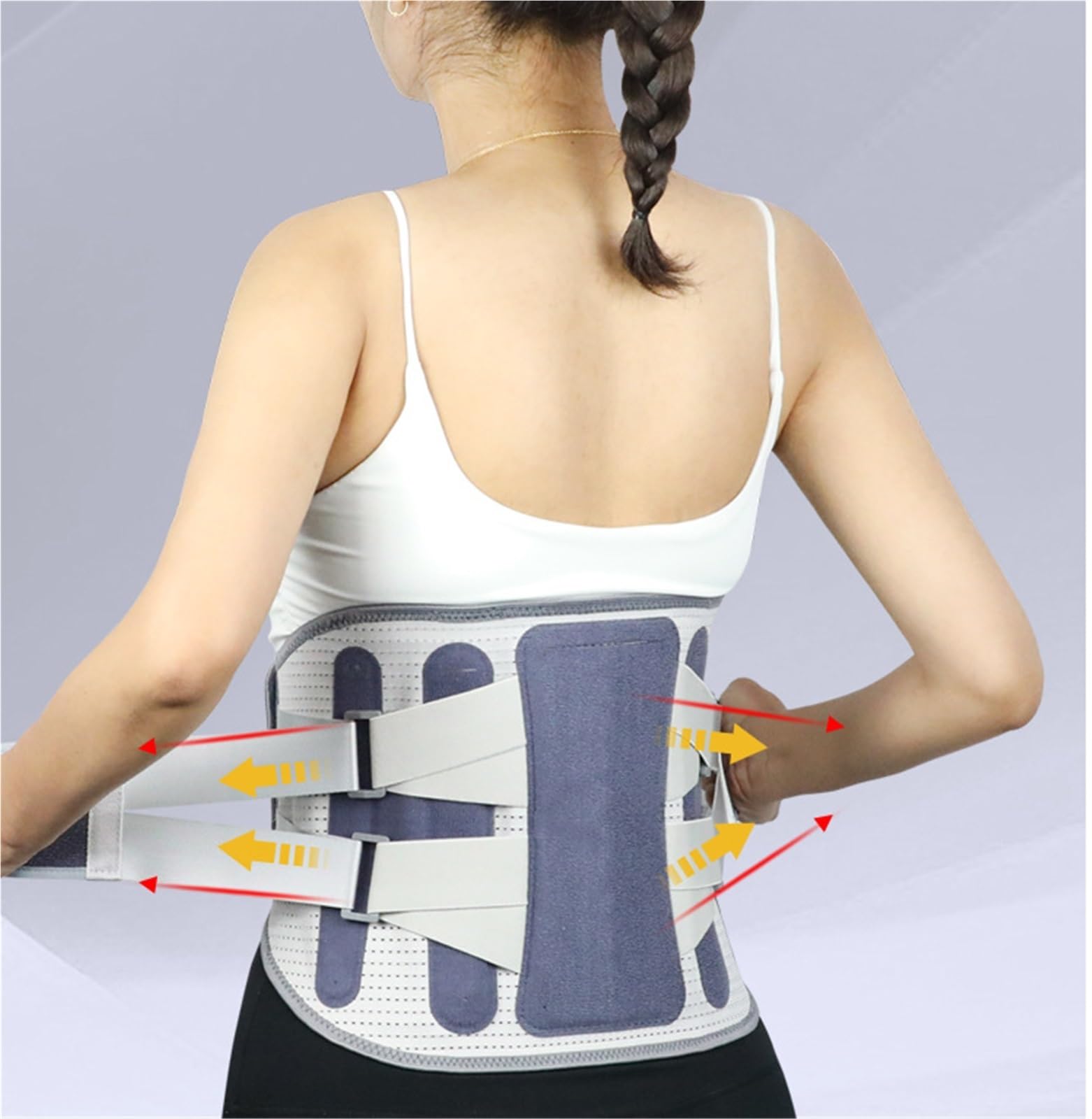 Fascia Lombare Supporto for La Schiena con Ampio Pannello di Supporto E Cinghie di Supporto for La Schiena Traspiranti Fascia Schiena Lombare(Blue,XXL)