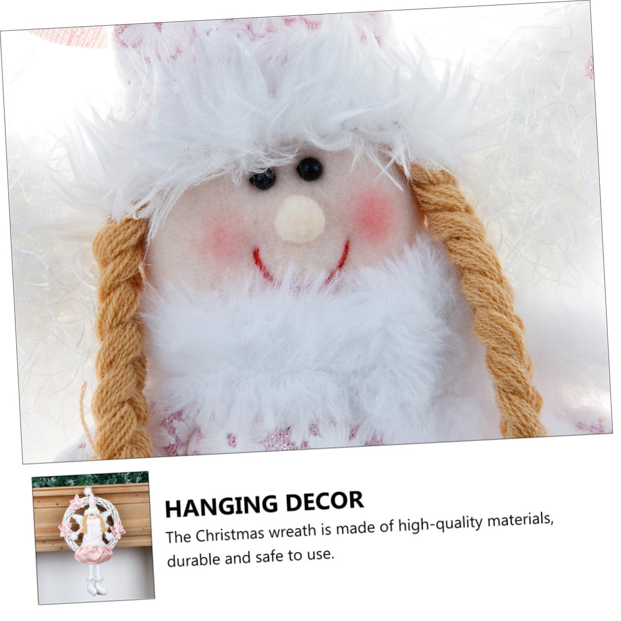 Toyvian Colgante de Guirnalda de Ángel para Árbol de Navidad Decoración Colgante Navideña de Puerta para Festivales