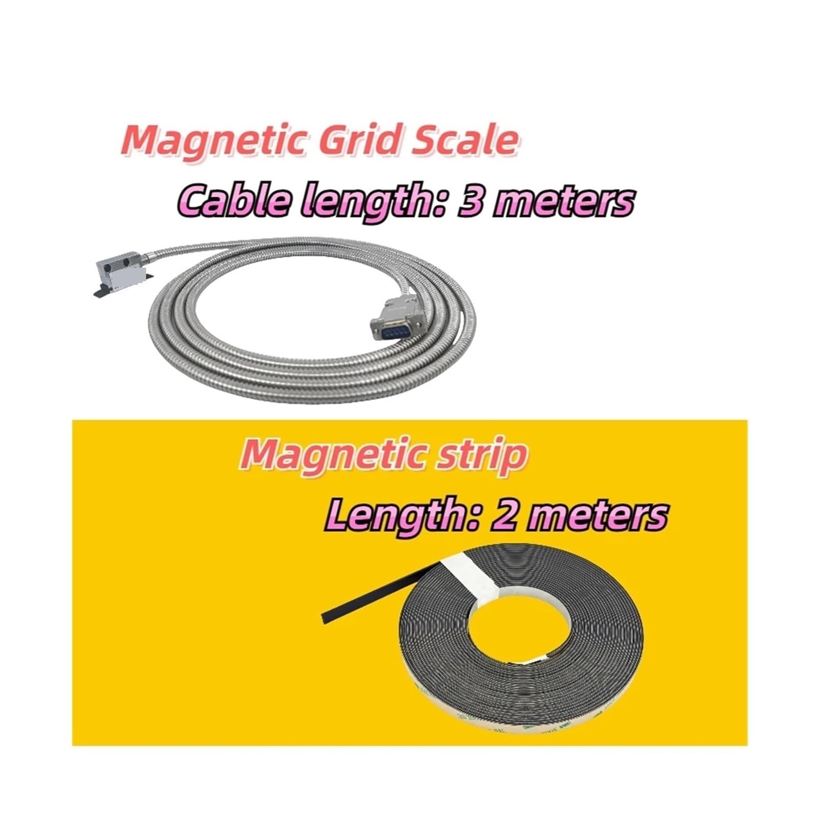 Optischer Linearkodierer, Hochpräzises, berührungsloses Messsystem mit linearem Maßstab, DRO for kleine, mikromagnetische Gitterskalen, magnetische Encoder