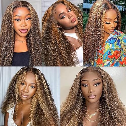 Extensiones de cabello humano rizado con mechas rubias P427 de baja pérdida 5
