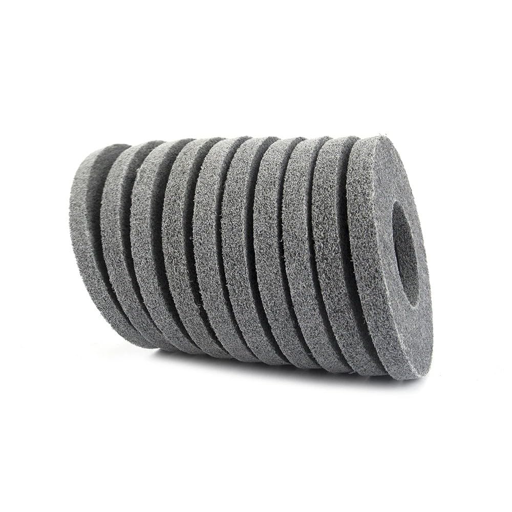 herramienta de corte de precisión ircular Disco abrasivo de fibra de nailon no tejido for pulir metal y acero inoxidable (5 unidades, 4,5 pulgadas)(10Pcs 4.5 inch)