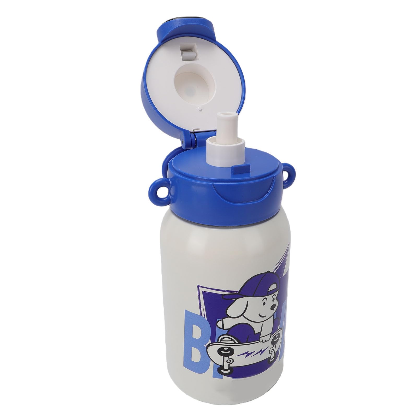 Borraccia per Bambini con Sblocco Intelligente 'impronta Digitale, Tazza Isolata Sottovuoto in Acciaio Inossidabile da 550 Ml con Ricarica USB C e Cannuccia, per Bambini in età Scolare
