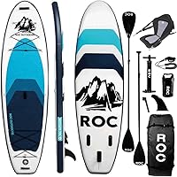 Roc 10'6" Inflatable Stand Up Paddle Board - Wide Stable SUP with Premium Accessories, 350lbs Capacity for All Skill Levels