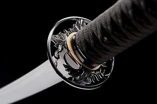 Miniatura 6 de Espada Katana Tradicional Forjada a Mano con Templado de CalorArcilla  Verdaderas Katanas de Acero al Carbono 10601095 T10, Afilar, Espiga Completa