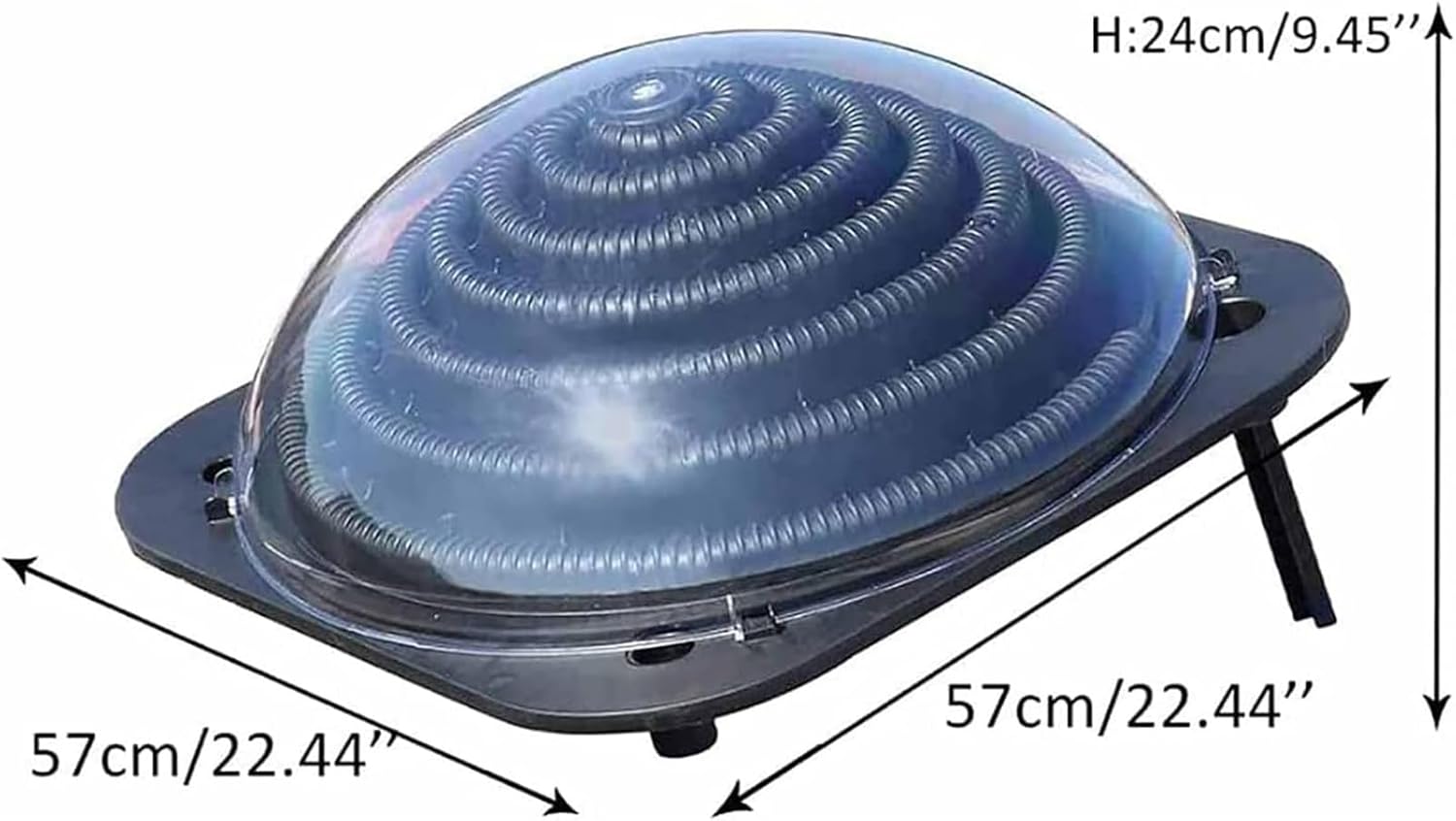 Swimming Pool Heaters, Solar Thermal Swimming Pool Water Heater Dome with Stands and Hose Connector, Solar Heater Pool Heating System Inground Pool Warmer Equipment