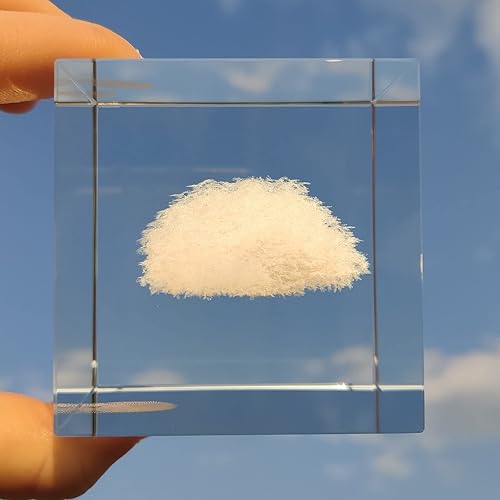 Miniatura 5 de 3D Cloud Crystal Cube Room Decor K9 Glass Paperweight Feng Shui Ornaments Figurines Engraving for Home 6 * 6CM