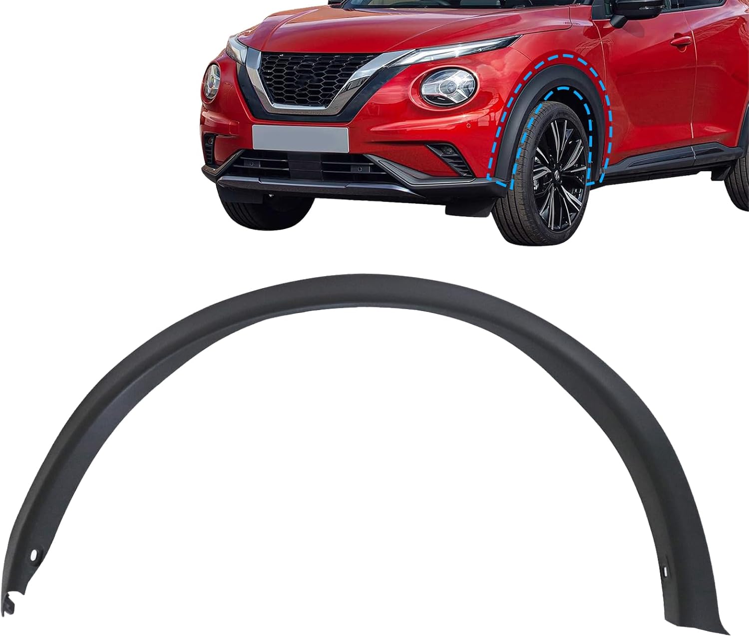 Front Right Passenger Side Fender Trim Moulding Compatible with Nissan Juke 2011-2017 Replace# NI1291102 63860-1KA0A 638601KA0A Fender Wheel Arch Molding
