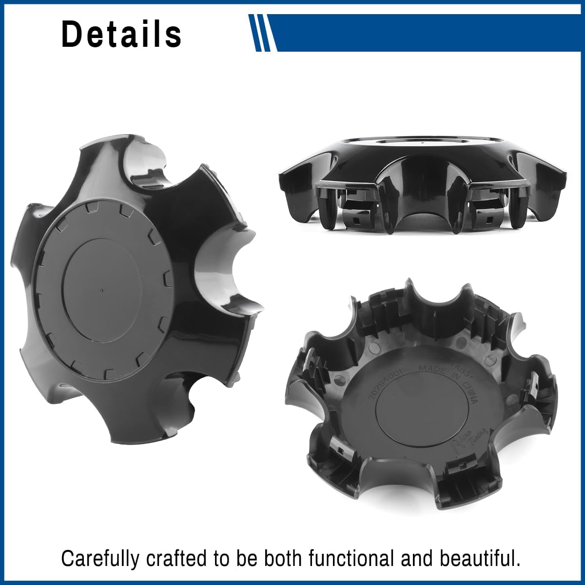 for Tacoma TRD Wheel Center caps PT280-35170 Fit 16'' 8 Spokes Rim, 4 Pc, Black