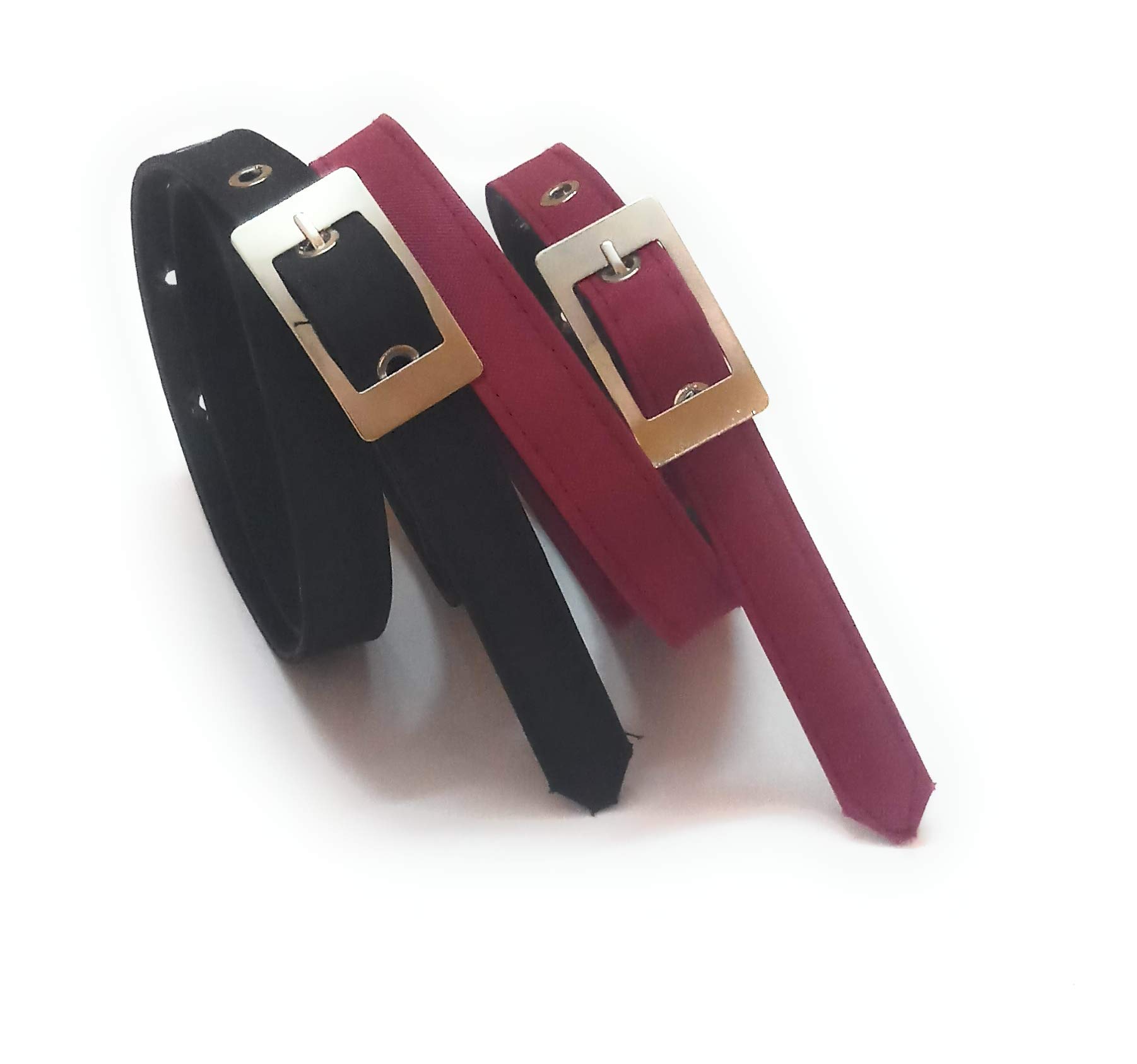 genericXXL OVERSIZE PLUS SIZE ladies formal casual denim material jeans belt 2pcs black and maroon-image-46