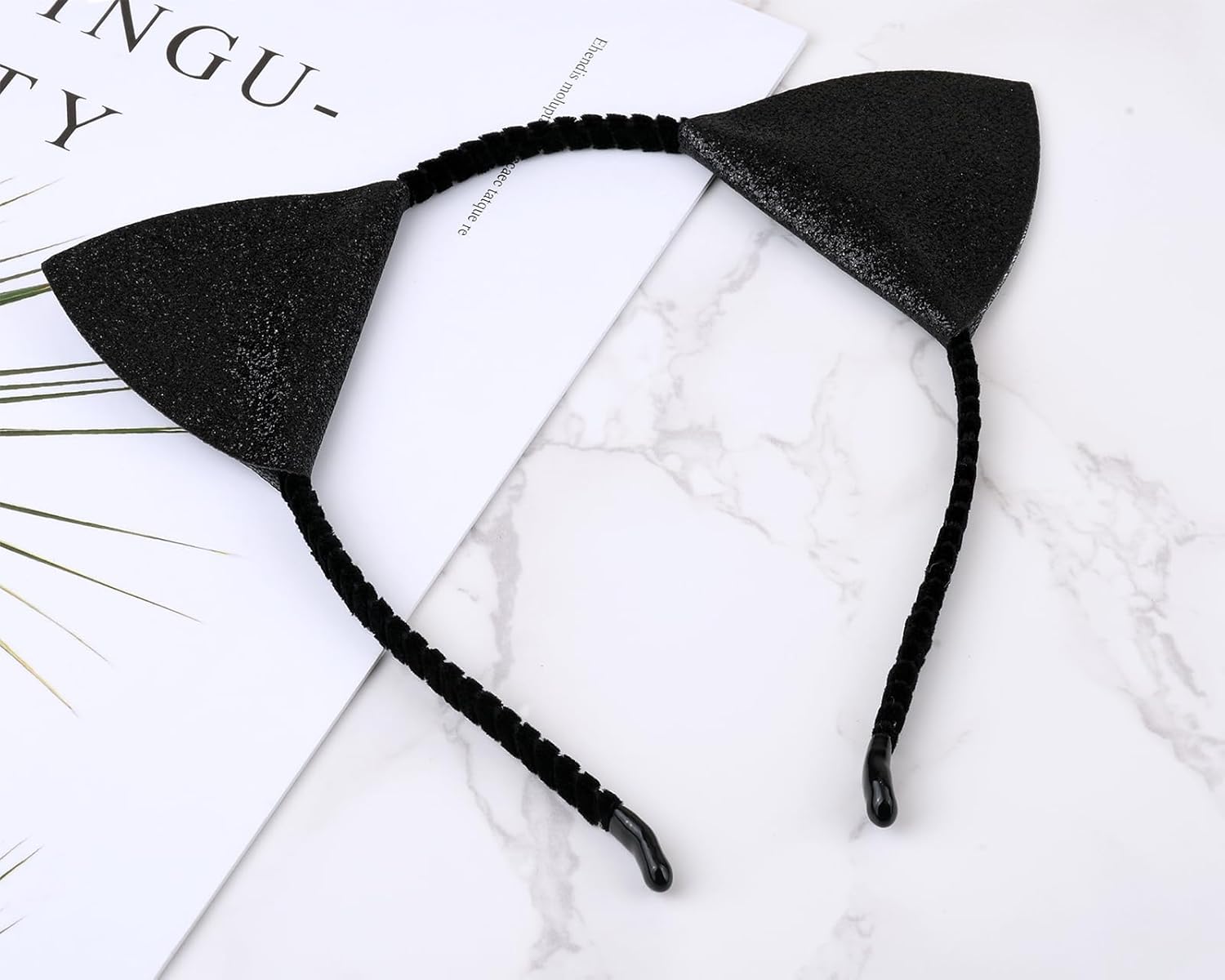 Ds. DISCTINCTIVE STYLE Glitter Fancy Cat Ears Headband for Girls Party Cosplay Dressup - Image 3