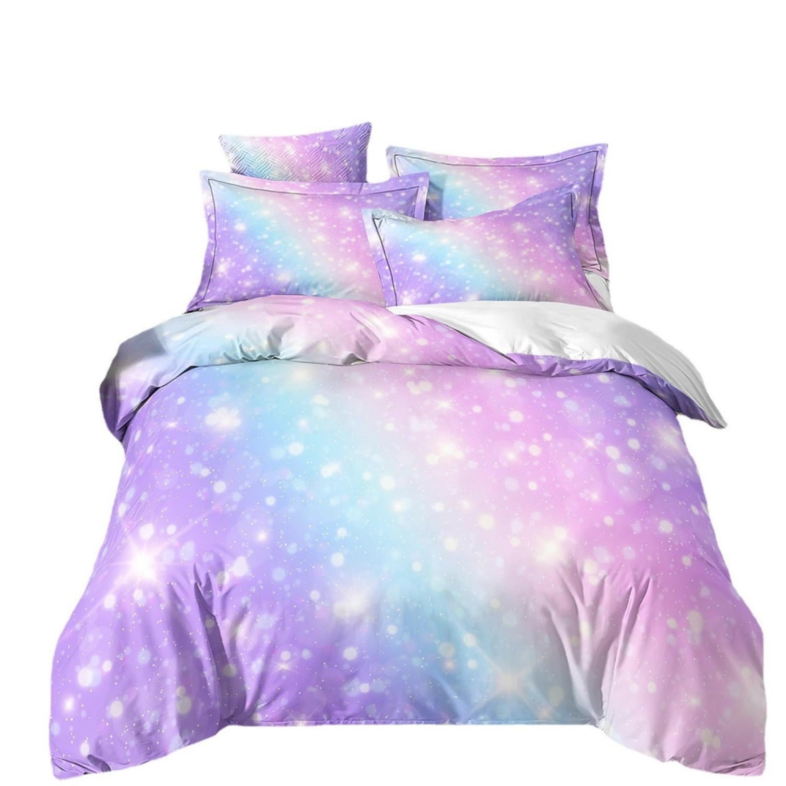 Double Duvet Set Purple Star Blue Bedding Double Bed Set Duvet Cover Sets