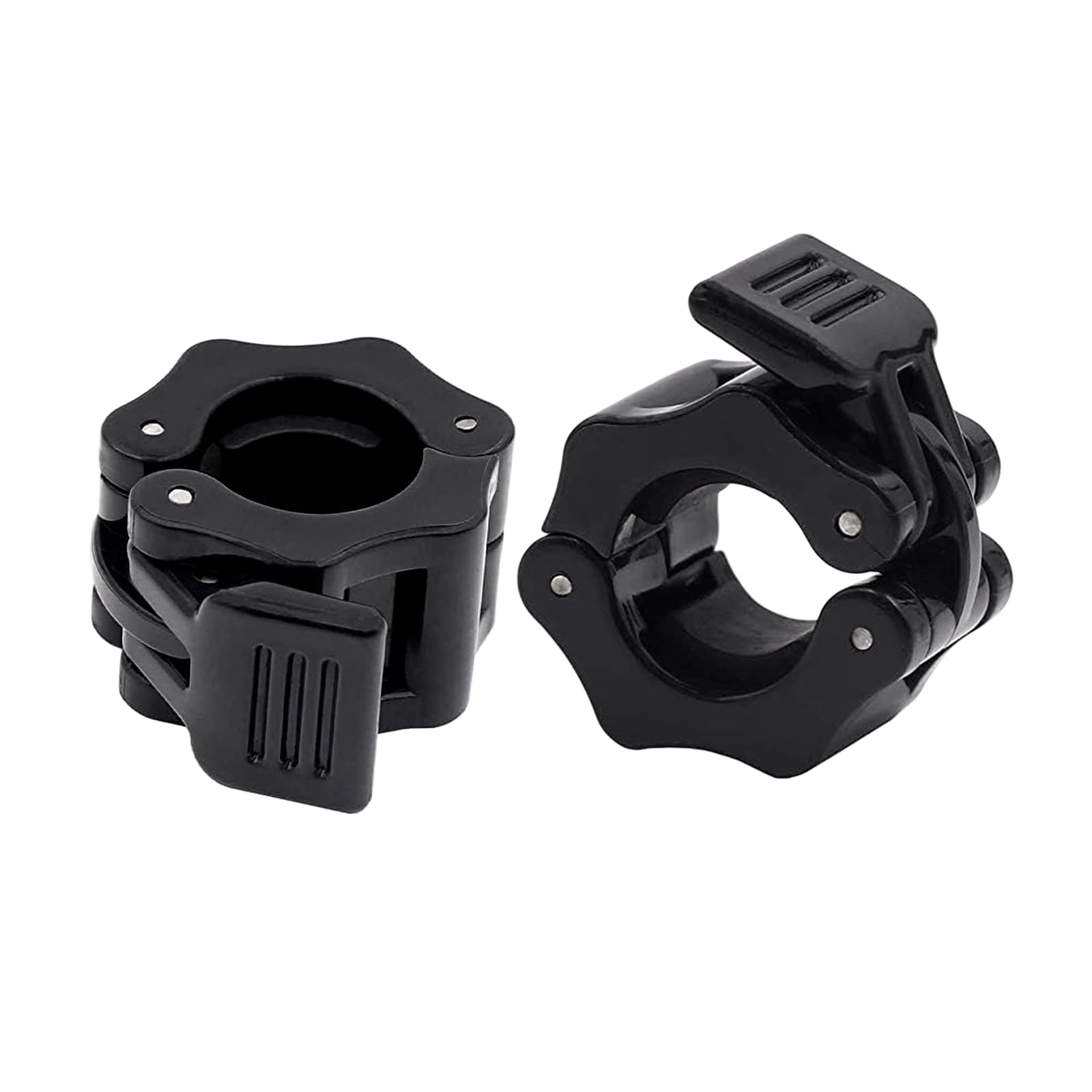 Weight Bar Locks, LJ1 Weightlifting Bar Collar, Plastic Rod Locks, Barbell Clip Pair for 23mm Gym Rods, Plastic Classic Barbell Locks For 23mm Weight Lifting Bar (Black)