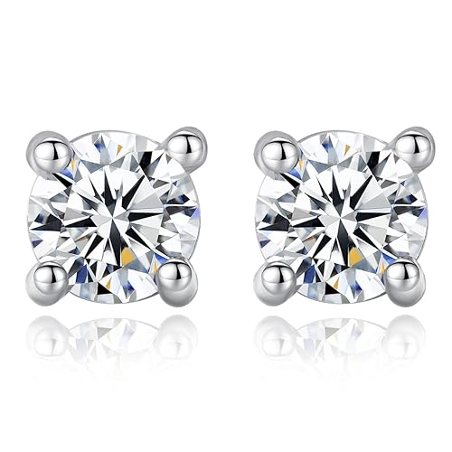 Miniatura 118 de Dainty Sterling Silver Hoop Dangle Earrings for Women, OUXi 18K Gold Plated Huggie Drop Earrings with Cubic Zirconia, Moon Star Small Hoop Earring