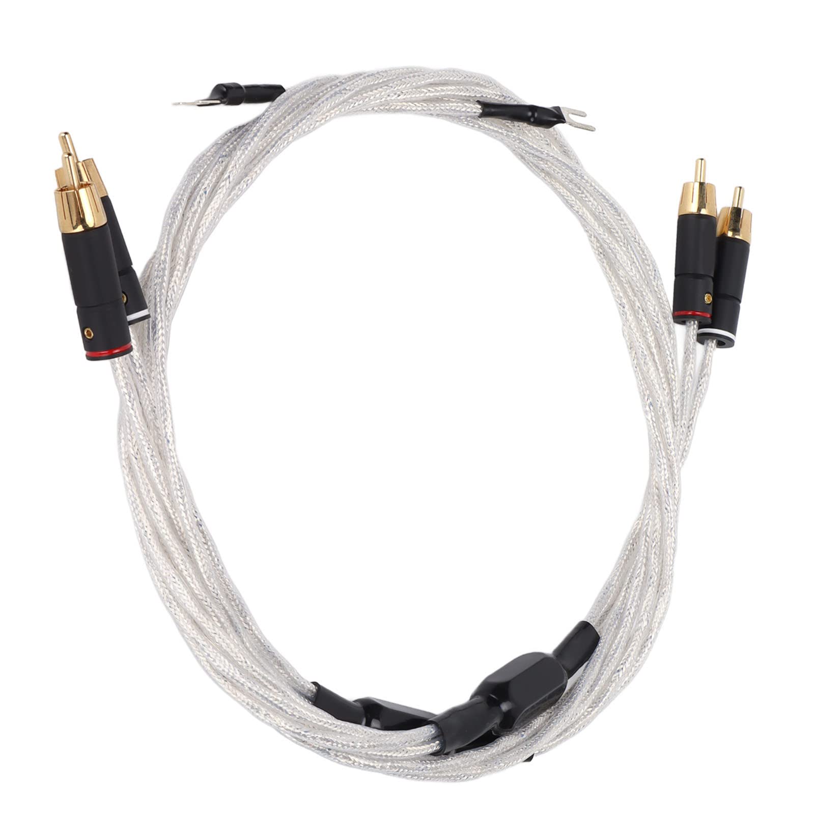 Cavo per Audiofili, Cavi Aux Stereo Placcati in Argento e Oro a Bassa capacità per Tablet con Altoparlanti HDTV (2M)