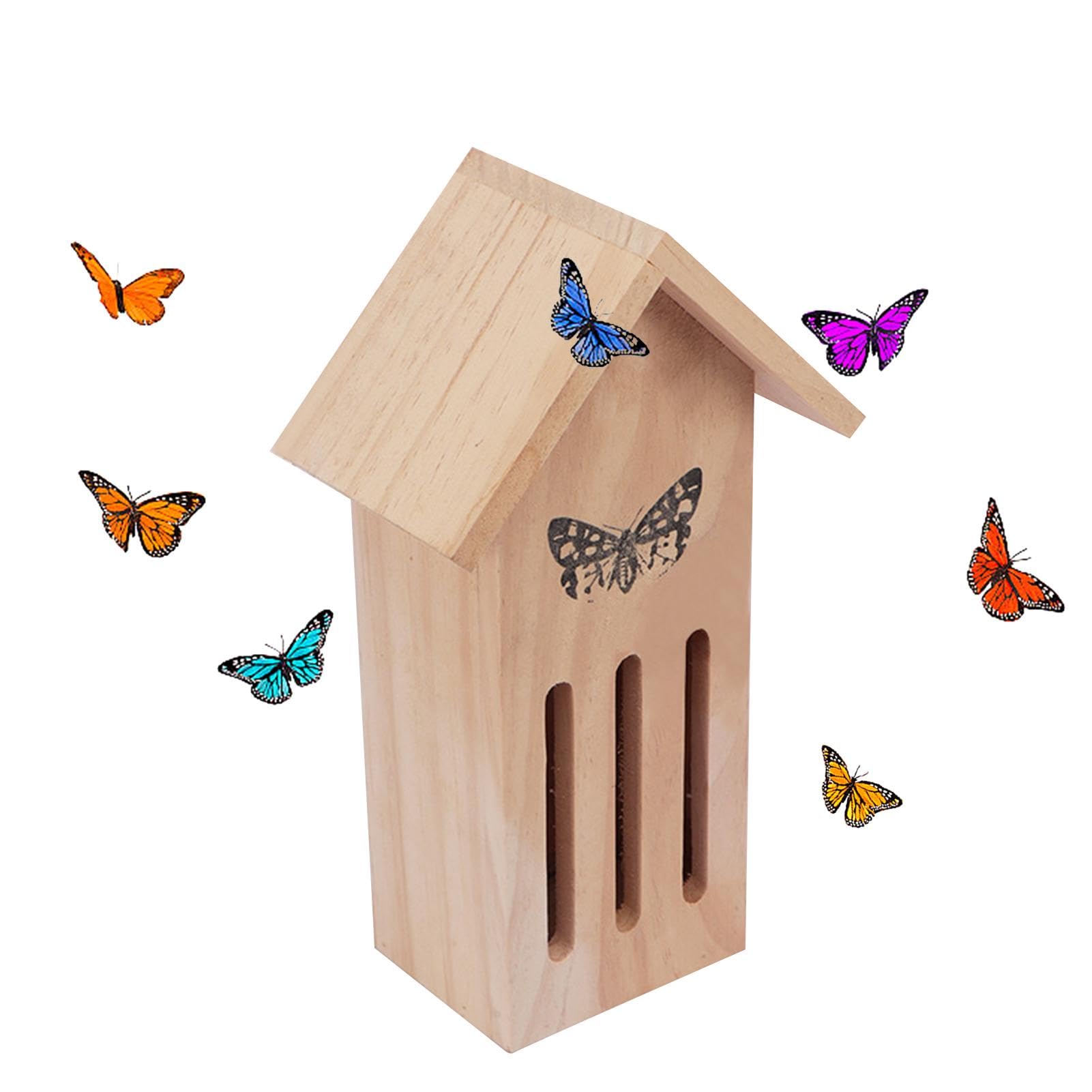 Maison à Papillons GARDIGO - Abri Pour Élevage Et Hivernage - Décoration De Jardin 16x15.5x10cm