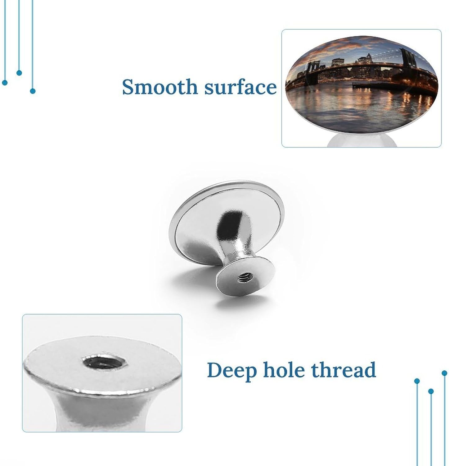 Cabinet Handles Round Drawer Pulls New York Bridge Dresser Knobs for Cabinets and Drawers Handle Kitchen Cabinet Pulls for Bathroom Cupboard Drawers Cabinet Pulls for Kitchen Door