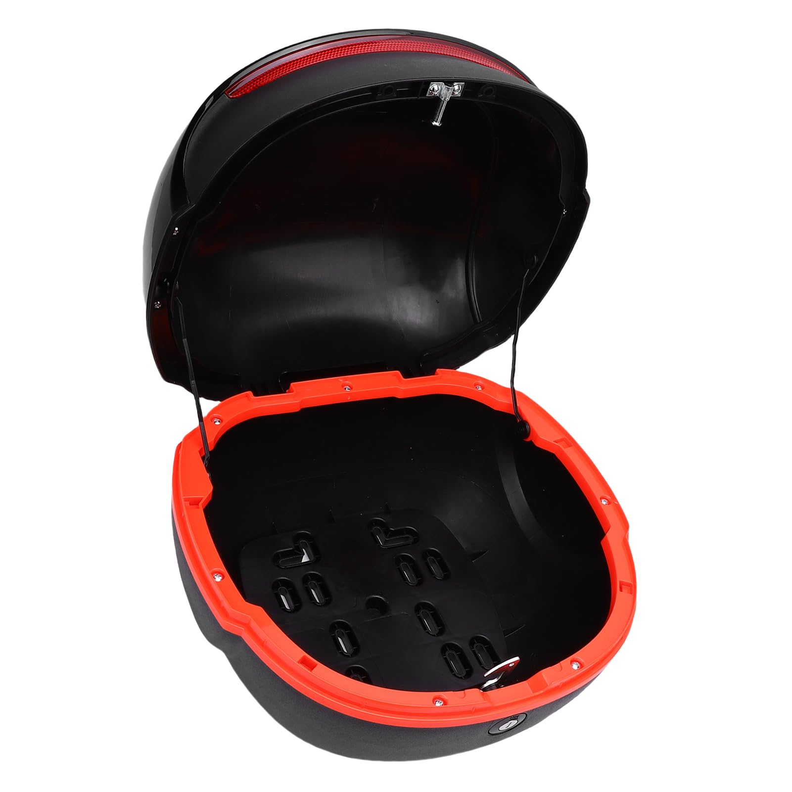 Aramox Bauletto per Moto Bauletto per Scooter per Scooter 35L ABS con Serratura Impermeabile con Schienale con Striscia Riflettente per (BLACK)
