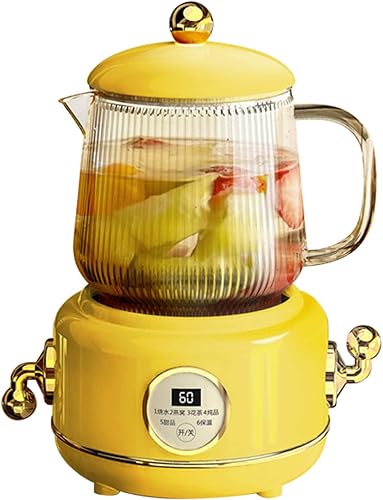 Miniatura 6 de Olla de cocina saludable, mini hervidor eléctrico en acero inoxidable y vidrio para el hogar (sin tarjeta de memoria)