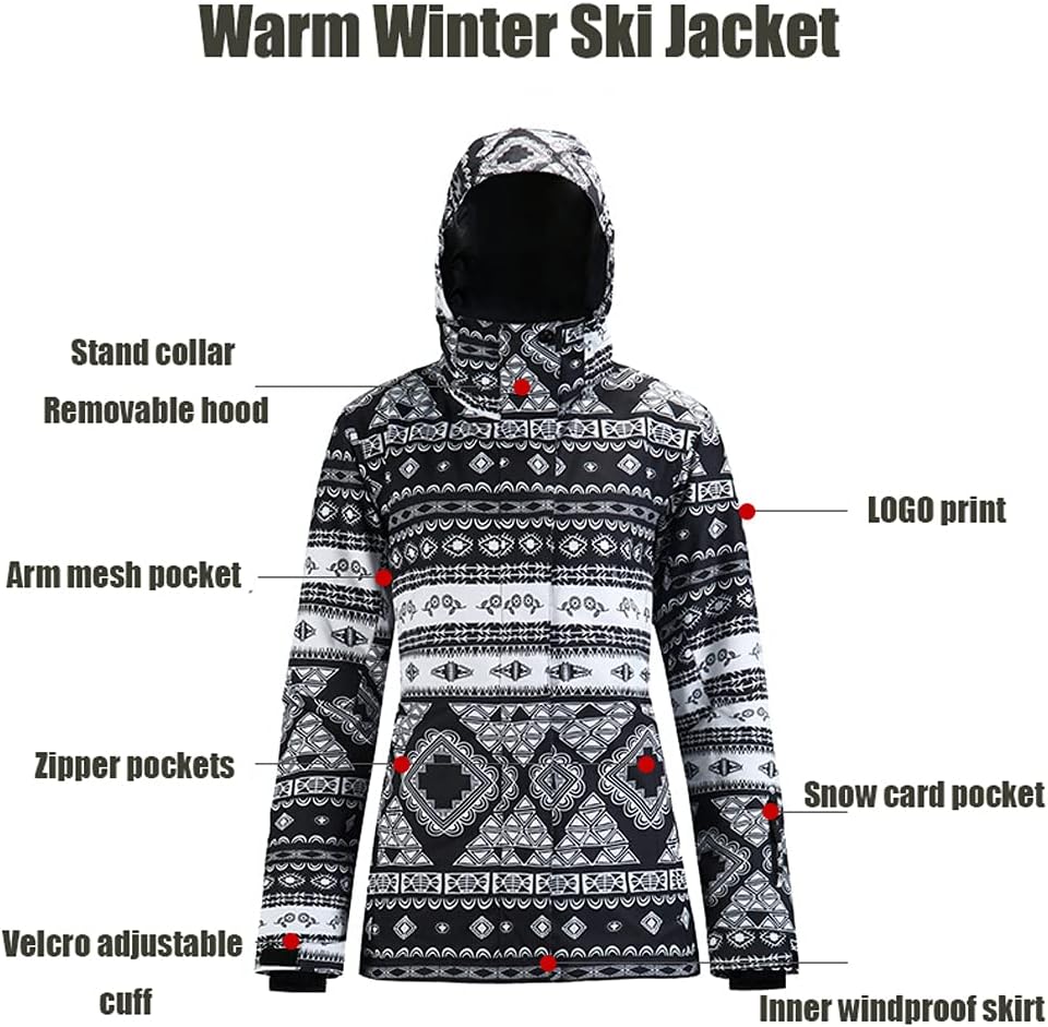Women's Ski Jackets and Pants Set Windproof Waterproof Insulated Snowsuit Winter Warm Snowboarding Snow Coat - Image 2