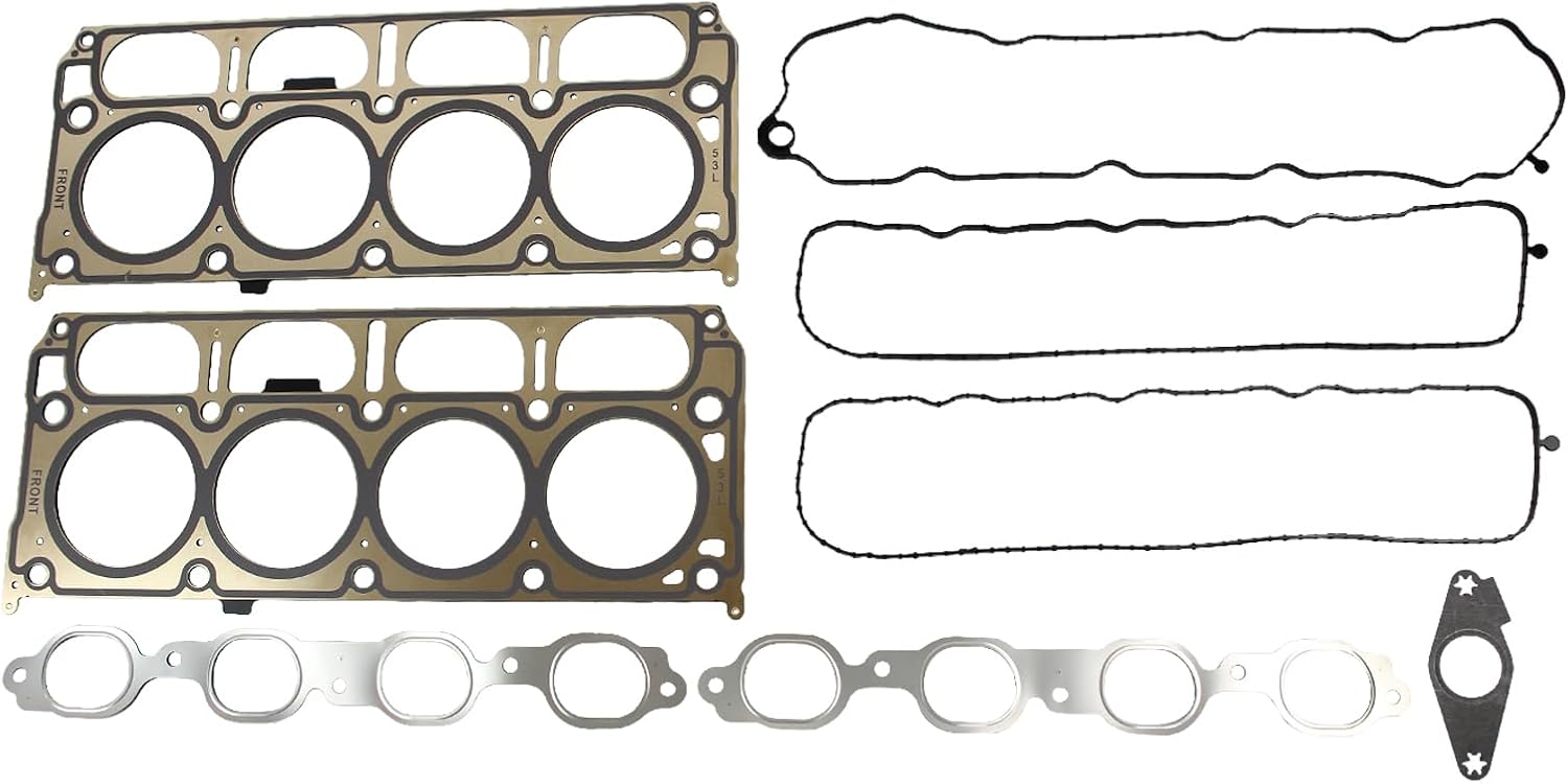 Engine Cylinder Head Gasket Set with Exhaust Manifold Valve Cover Gasket Bolts for Chevy Silverado 1500 5.3 2014-24, Suburban Tahoe 5.3 2015-24, GMC Sierra 1500 5.3 2014-24, Yukon 5.3 2015-24