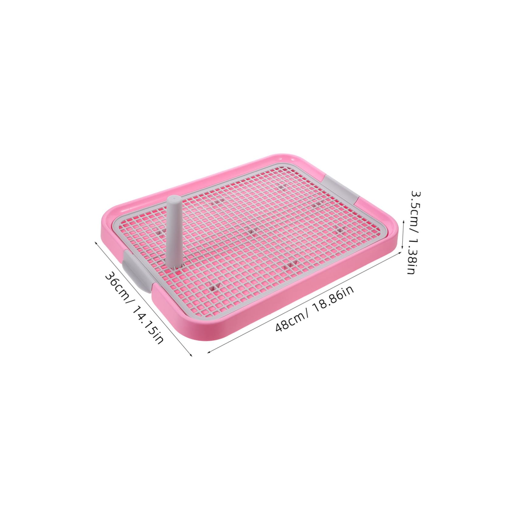 VICASKY Indoor Pet Toilet for Dogs Slide Plastic Design Portable and Washable Dog Potty with Heightened Fence for Leak Prevention Pink for