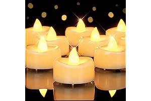 Flickering Flameless Tealight Candles | 200+ Hrs Battery Life | Pack of 50