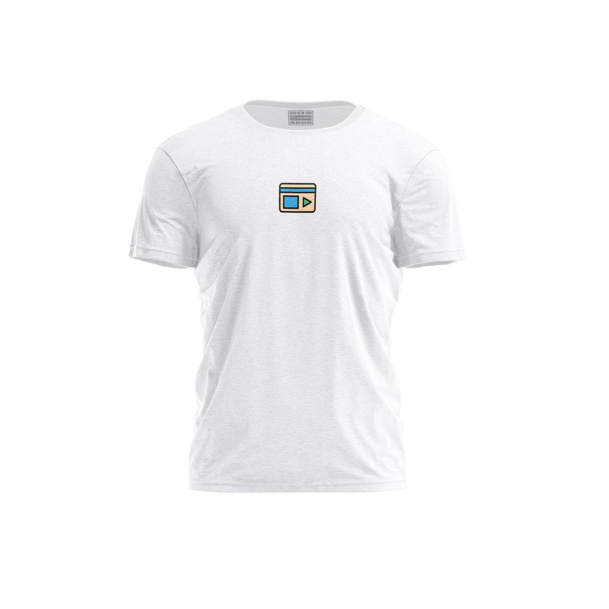 Bona Basics, Digitally Printed, Men's Basic T-Shirt,%100 Cotton, White, Casual, Men's Tops, Size: S
