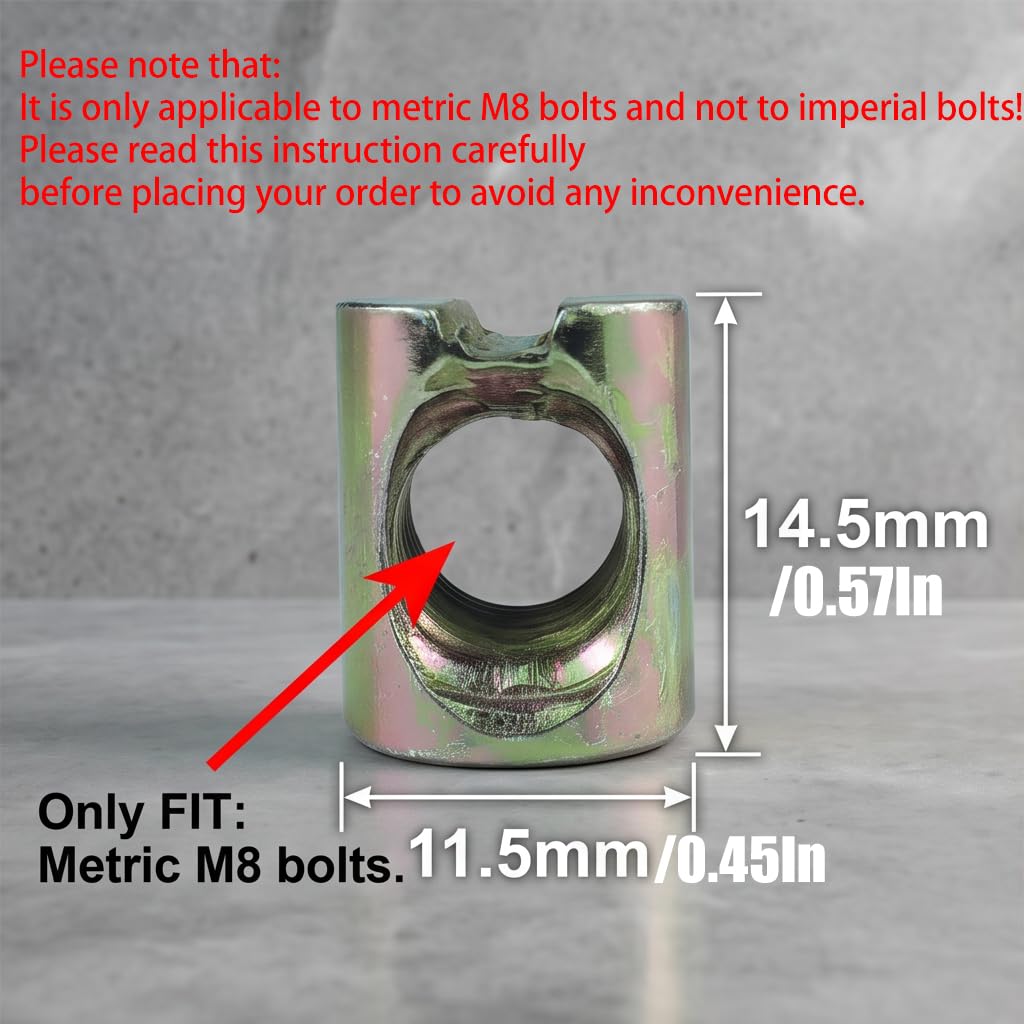 M8 Barrel Nuts - 20 Pack for Furniture & Beds -2 M8 Barrel Nuts - 20 Pack for Furniture & Beds -2