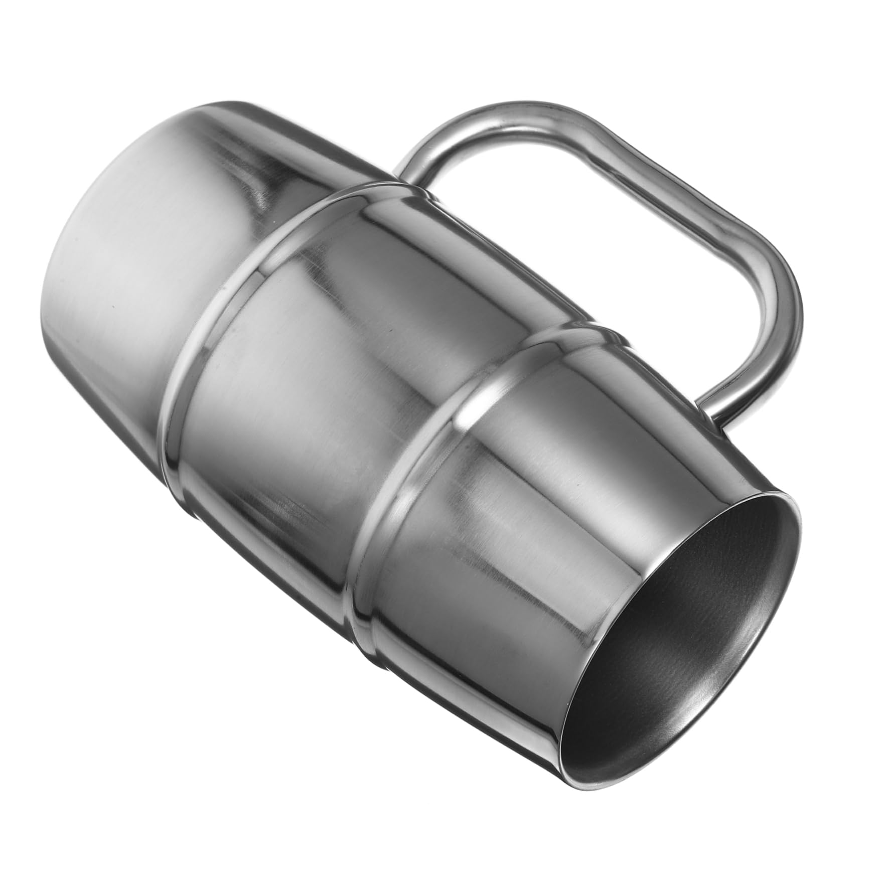 BESTOYARD 5stücke Edelstahl Bierbecher Doppelschichtiger Isolierter Trinkbecher Für Partys Festivals Und Täglichen Gebrauch Handheld Design Für Bier Saft Milch Und Mehr