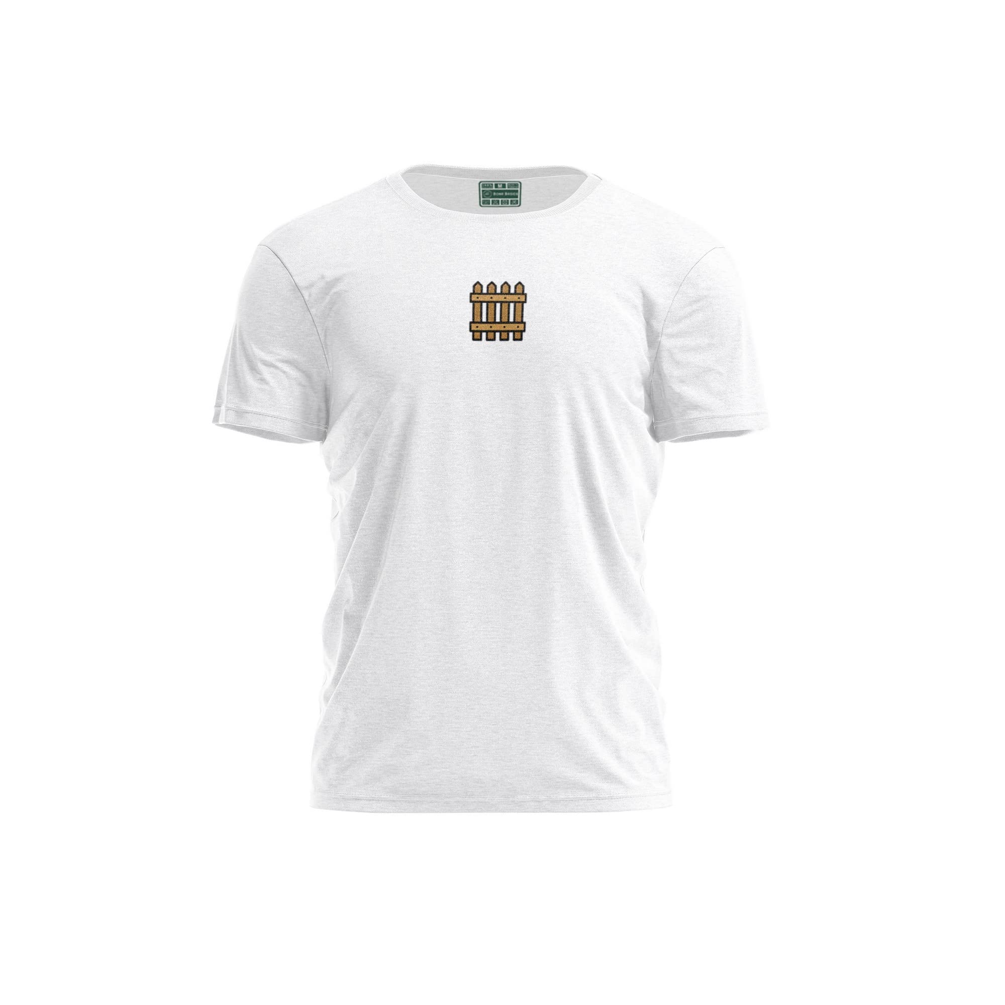 Bona Basics, Digitally Printed, Men's Basic T-Shirt,%100 Cotton, White, Casual, Men's Tops, Size: M