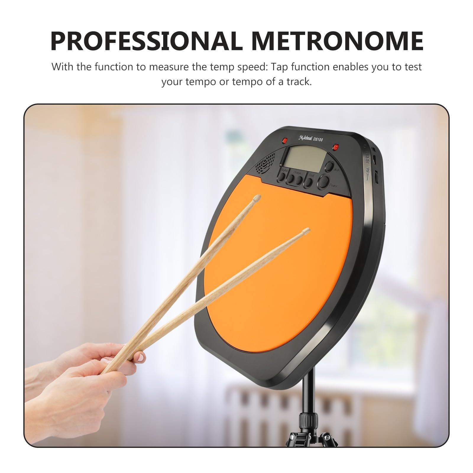 Toddmomy Pad de Batería Digital Metrónomo y Pantalla Lcd, Ligero y Resistente a Golpes, Material Asb y Silicona para Practicar Batería Electrónica