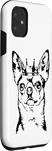 Miniatura 3 de Funda divertida para iPhone 11 con diseño de Chihuahua orgulloso con corona perro mamá perro