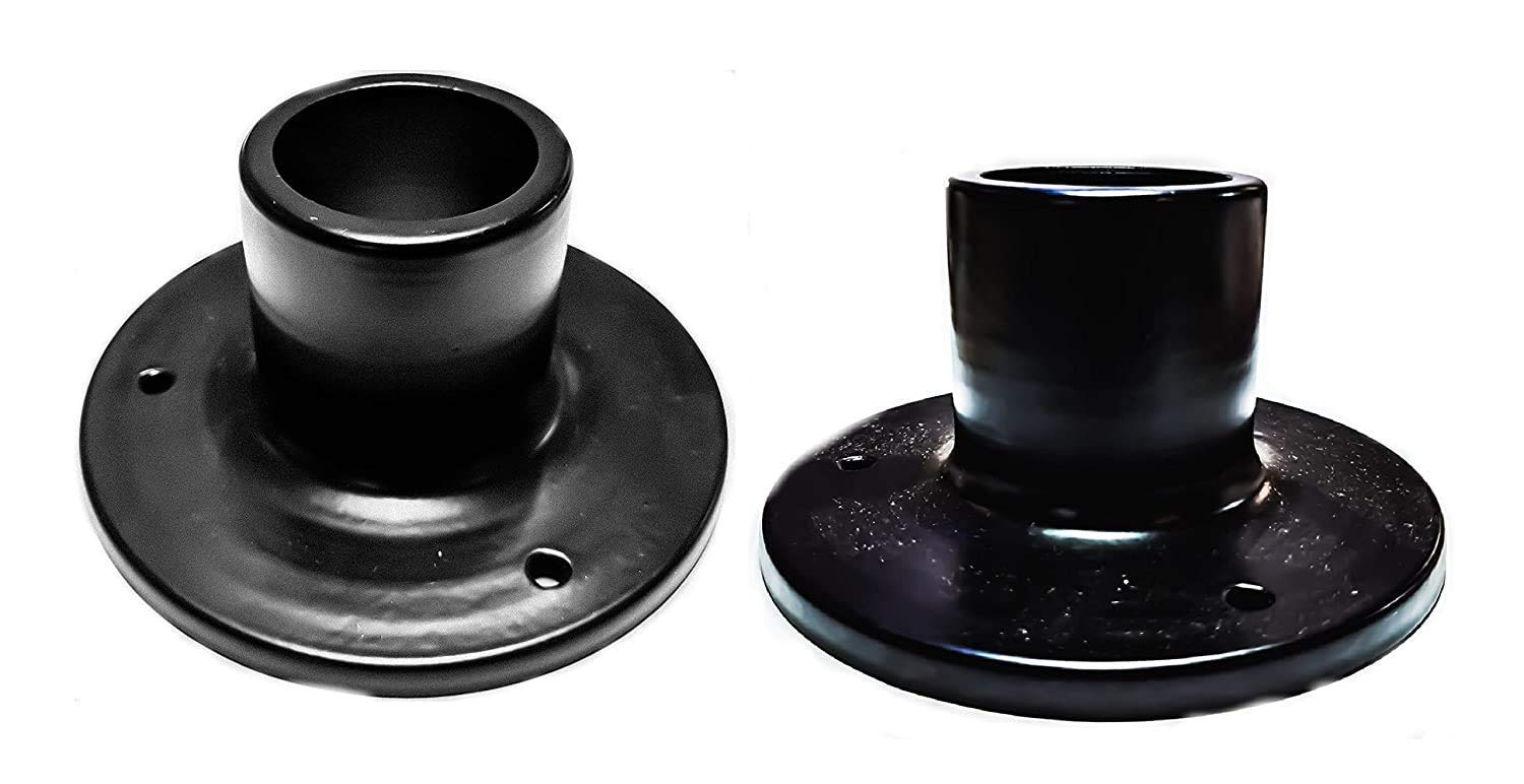 Black Metal Gate Light Stand, Decorative Lamp Socket for Garden, Pillar and Pole Lights, Pack of 2