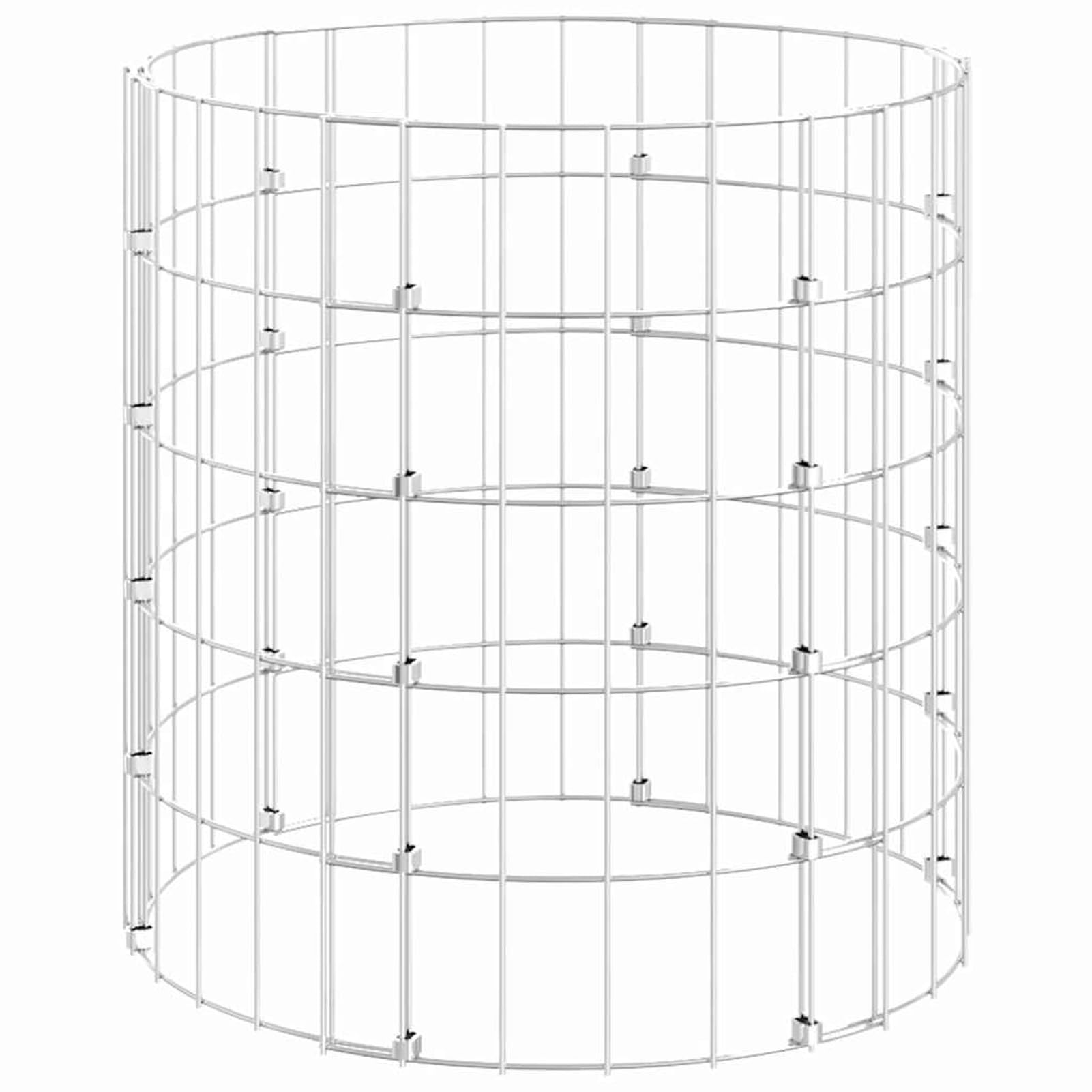 Tidyard Compostiera da Giardino in Acciaio Zincato Ø50x50 cm per Rifiuti Organici e Compostaggio 3115941